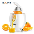 ROUNY 850W Electric Citrus Juicer Stainless Steel Orange Lemon Press Juicer White Spaceship Design with Automatic Pulp Ejection Clickngo24