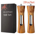 1/2PCS Wooden Pepper Grinder Salt Mill Adjustable Spice Grinding Kitchen Cooking Tool