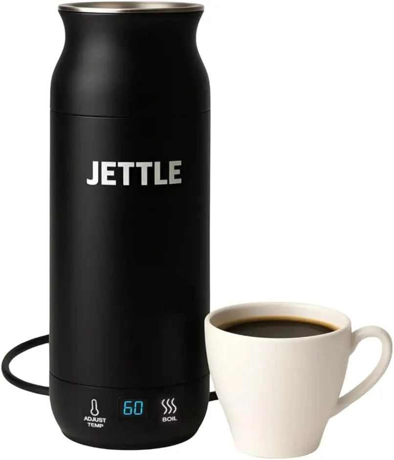 450ml Portable Electric Kettle Stainless Steel with Temperature Control Auto Shut-Off LED Display for Coffee Tea Travel