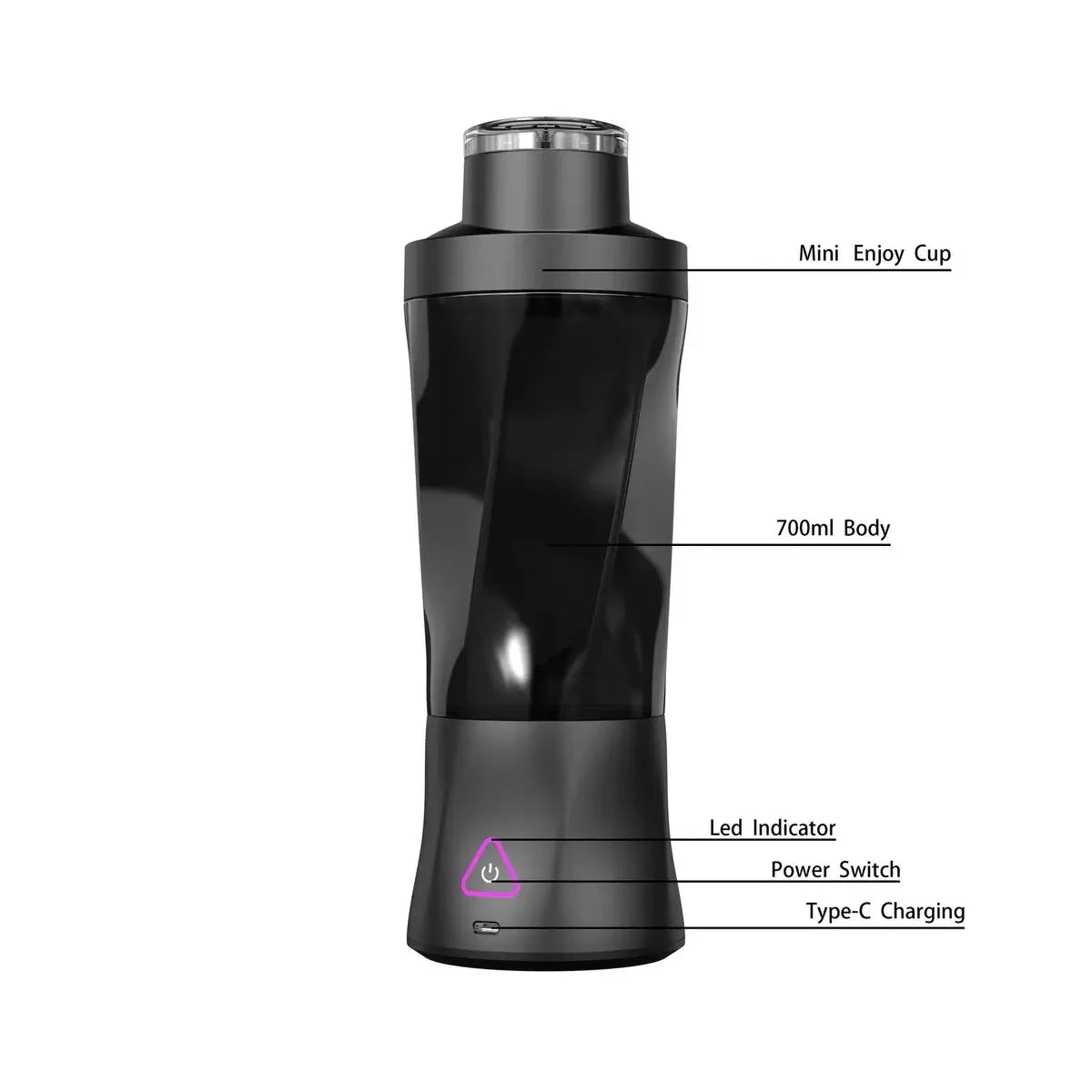 Portable Electric Wireless Juicer 700ml USB Charging Large Capacity Household Fruit Slicer Blender for On-the-Go Clickngo24