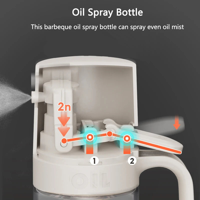 High Borosilicate Glass Oil Spray Bottle 250ml Perfect for Air Fryer Salad Baking Cooking Oil Dispenser Olive Oil Sprayer Mister Clickngo24