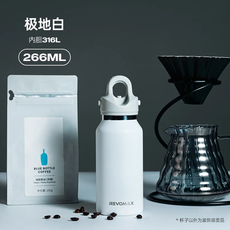 Revomax Stainless Steel Thermos Cup Leak-proof 200ml-450ml Portable Outdoor Sports Water Mug Thermal Bottle for Hot And Cold Beverages Clickngo24