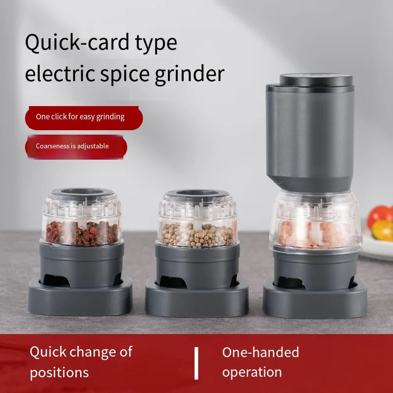 Rechargeable Electric Pepper Grinder And Salt Mill Set - Fast Grinding Coarse to Fine Adjustable Kitchen Gadget Essential Cooking Tools Clickngo24