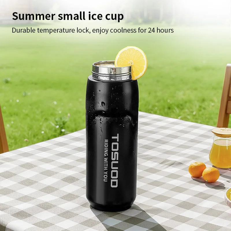 Stainless Steel Insulated Water Bottle 304 Steel Cycling Water Kettle Easy Carry Warm And Cold Retention Clickngo24