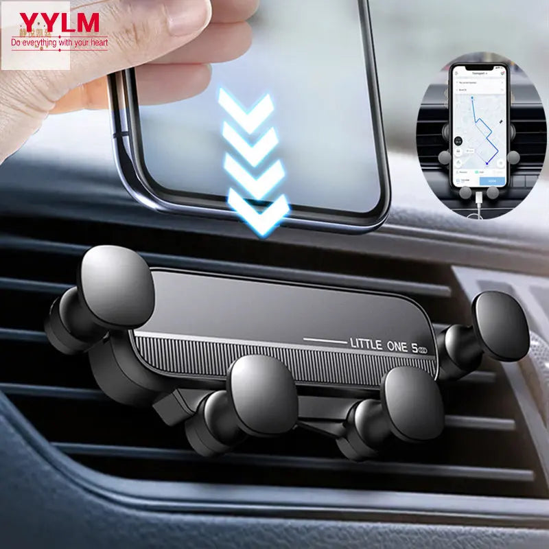Universal Gravity Car Phone Holder Air Vent Mount Mobile Support for iPhone 13/12 Xiaomi - GPS Stand for Vehicle Clickngo24