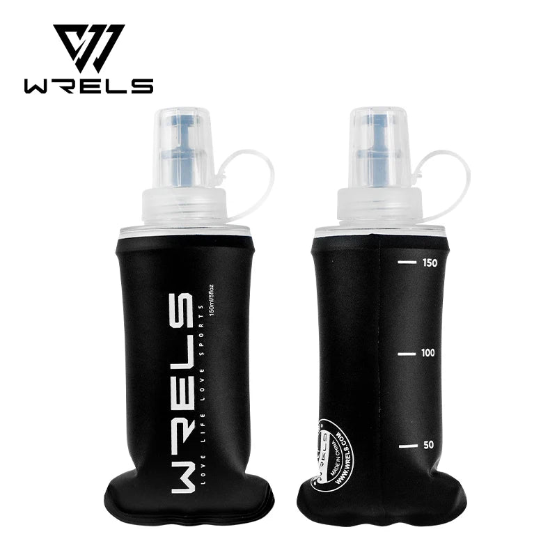 WRELS Portable TPU Soft Water Bottle BPA Free Folding Soft Flasks For Outdoor Sports Marathon Running Hydration Camping Hiking Clickngo24