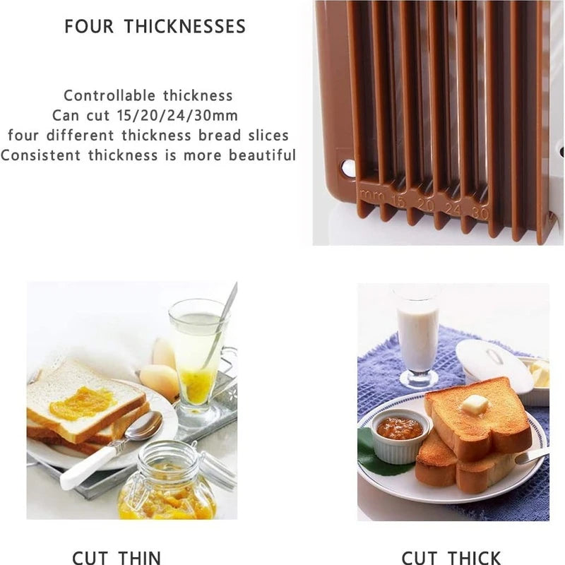 Toast Bread Slicer Stand Plastic Bakeware Slicing Tool Clickngo24