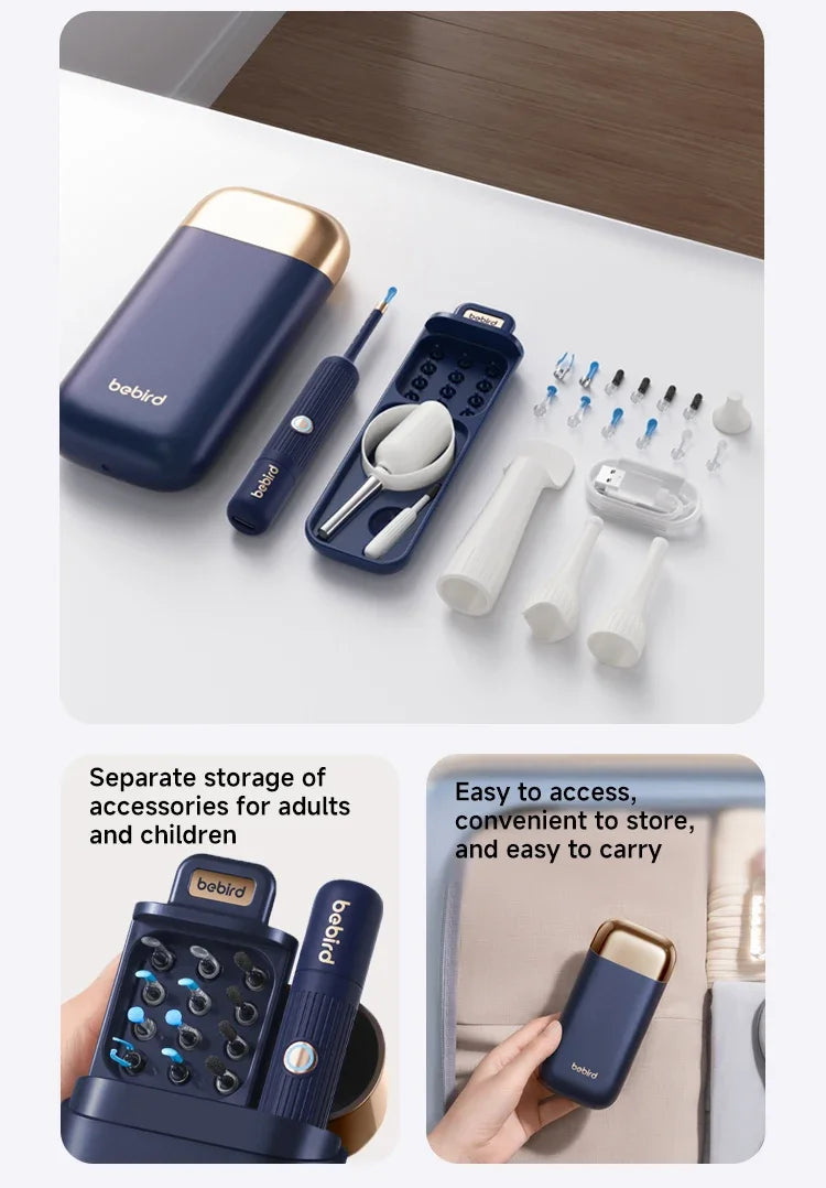 Bebird EarSight plus Compact All-in-1 Ear Wax Remover Otoscope Camera Portable Visual Ear Cleaner with Portable Ear Cleaner Clickngo24