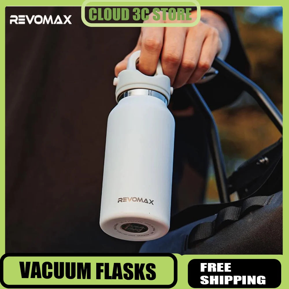 Revomax Stainless Steel Thermos Cup Leak-proof 200ml-450ml Portable Outdoor Sports Water Mug Thermal Bottle for Hot And Cold Beverages Clickngo24