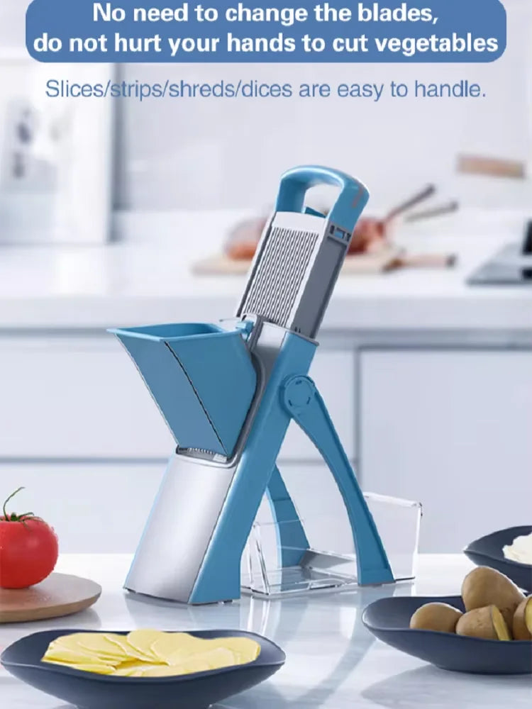 Multifunctional Kitchen Vegetable Slicer Food Chopper Manual Potato Shreds Cutter Short Eye-Catching Title for Food Preparation Clickngo24