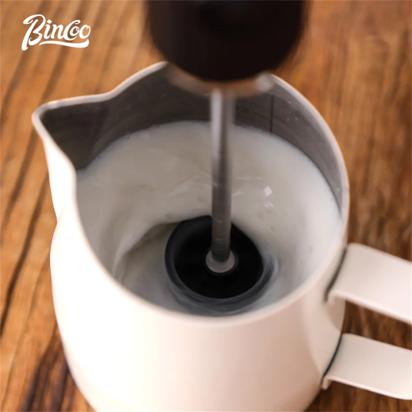 Bincoo Electric Coffee Whisk Milk Foamer Mini Blender Egg Beater Portable Stainless Steel Mixer Handle Stirrer for Cappuccino Cooking Clickngo24