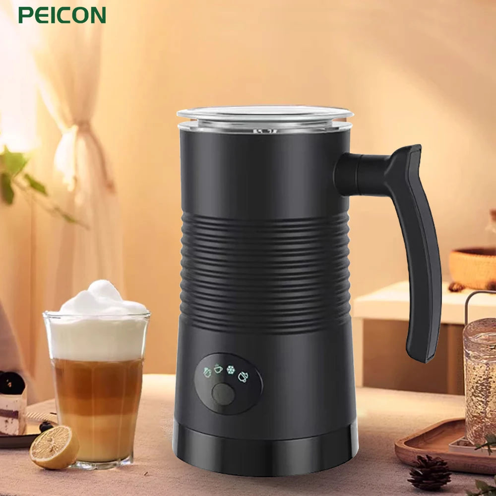 Electric Milk Frother Automatic Rotary Foamer for Coffee Cappuccino Latte 4 in 1 Hot and Cold Foam Maker Milk Frother Foamer Clickngo24