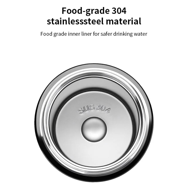 Stainless Steel Insulated Water Bottle 304 Steel Cycling Water Kettle Easy Carry Warm And Cold Retention Clickngo24