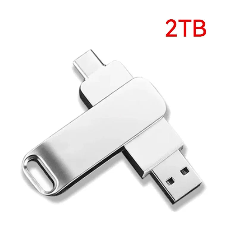 New High Speed Transfer Metal Memory Card Flash Drive Waterproof Durable 2TB USB 3.2 Flash Drive Brand Metal USB Drive New