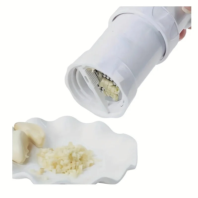 1PC Mini Multifunctional Chef Garlic Press Manual Peeler/Masher/Grinder Kitchen Tool - Plastic Material No Electric Required