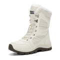Winter Women's High-Top Waterproof Snow Boots Ankle Warm Hiking Shoes Cotton Lined Thick Sole Outdoor Sneakers for Cold Weather Clickngo24