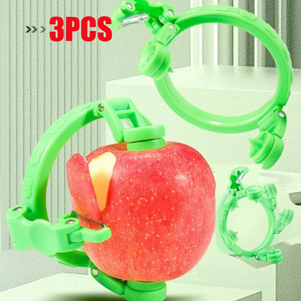 1PC Handheld Rotating Peeler Kitchen Gadget for Apple Pear Potato Spiral Cutter Fruit Vegetable Tool Home Essentials