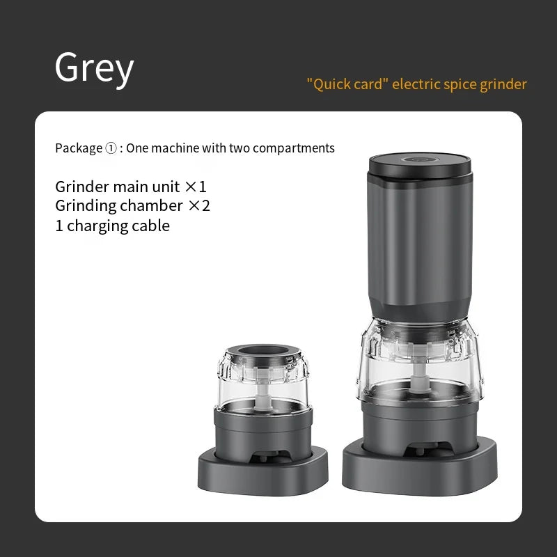 Rechargeable Electric Pepper Grinder And Salt Mill Set - Fast Grinding Coarse to Fine Adjustable Kitchen Gadget Essential Cooking Tools Clickngo24