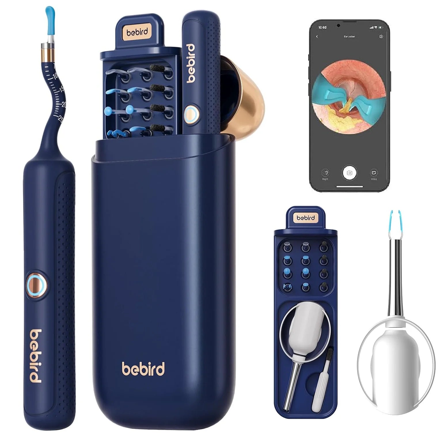 Bebird EarSight plus Compact All-in-1 Ear Wax Remover Otoscope Camera Portable Visual Ear Cleaner with Portable Ear Cleaner Clickngo24