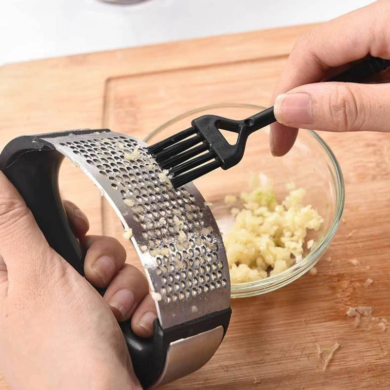 Stainless Steel Garlic Crusher Manual Garlic Mincer Chopping Garlic Clickngo24