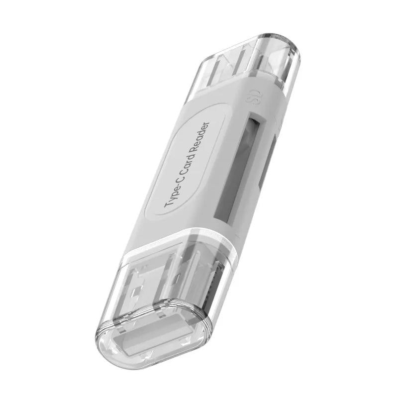 4-in-1 Multifunction USB Type-C Card Reader Black External Memory Stick Adapter for Mini SD TF USB 2.0 Stretch Storage Reader Clickngo24