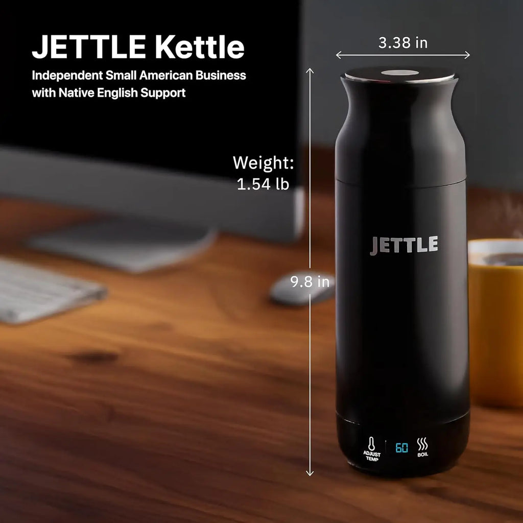 450ml Portable Electric Kettle Stainless Steel with Temperature Control Auto Shut-Off LED Display for Coffee Tea Travel