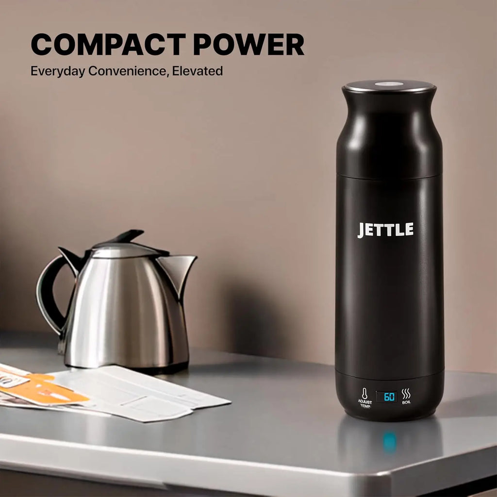 450ml Portable Electric Kettle Stainless Steel with Temperature Control Auto Shut-Off LED Display for Coffee Tea Travel