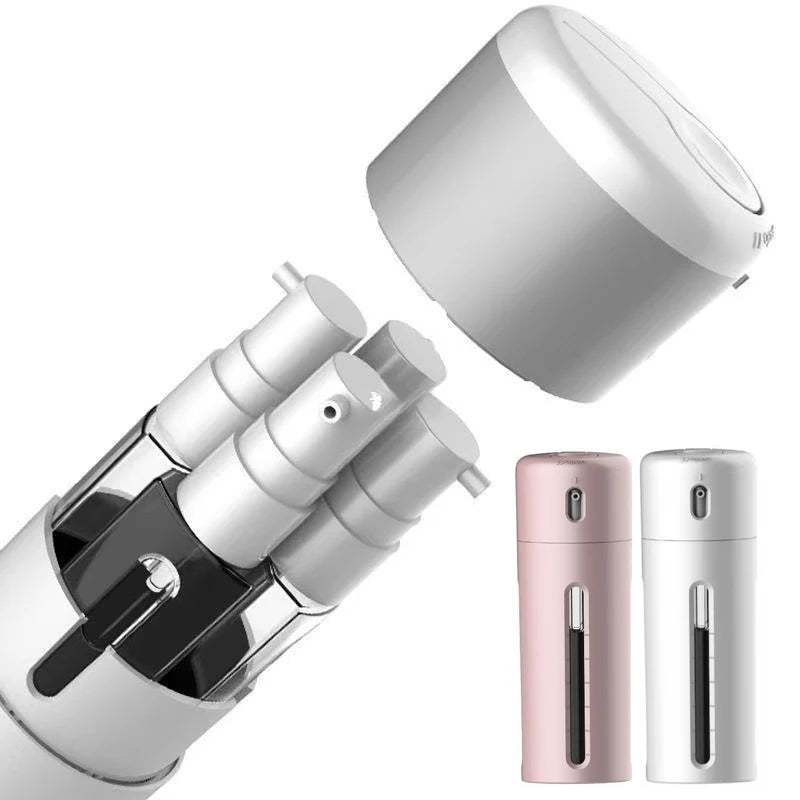 4-in-1 Travel Liquid Dispenser Split Bottle Refillable Shampoo Lotion Shower Gel Soap Container Press Sub-bottle 30ml