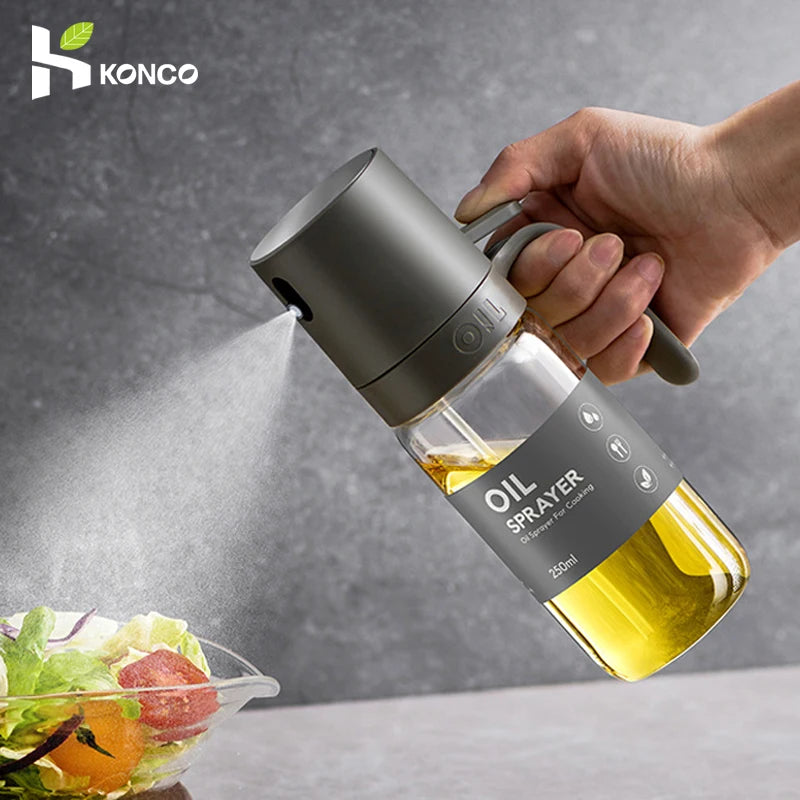 High Borosilicate Glass Oil Spray Bottle 250ml Perfect for Air Fryer Salad Baking Cooking Oil Dispenser Olive Oil Sprayer Mister Clickngo24