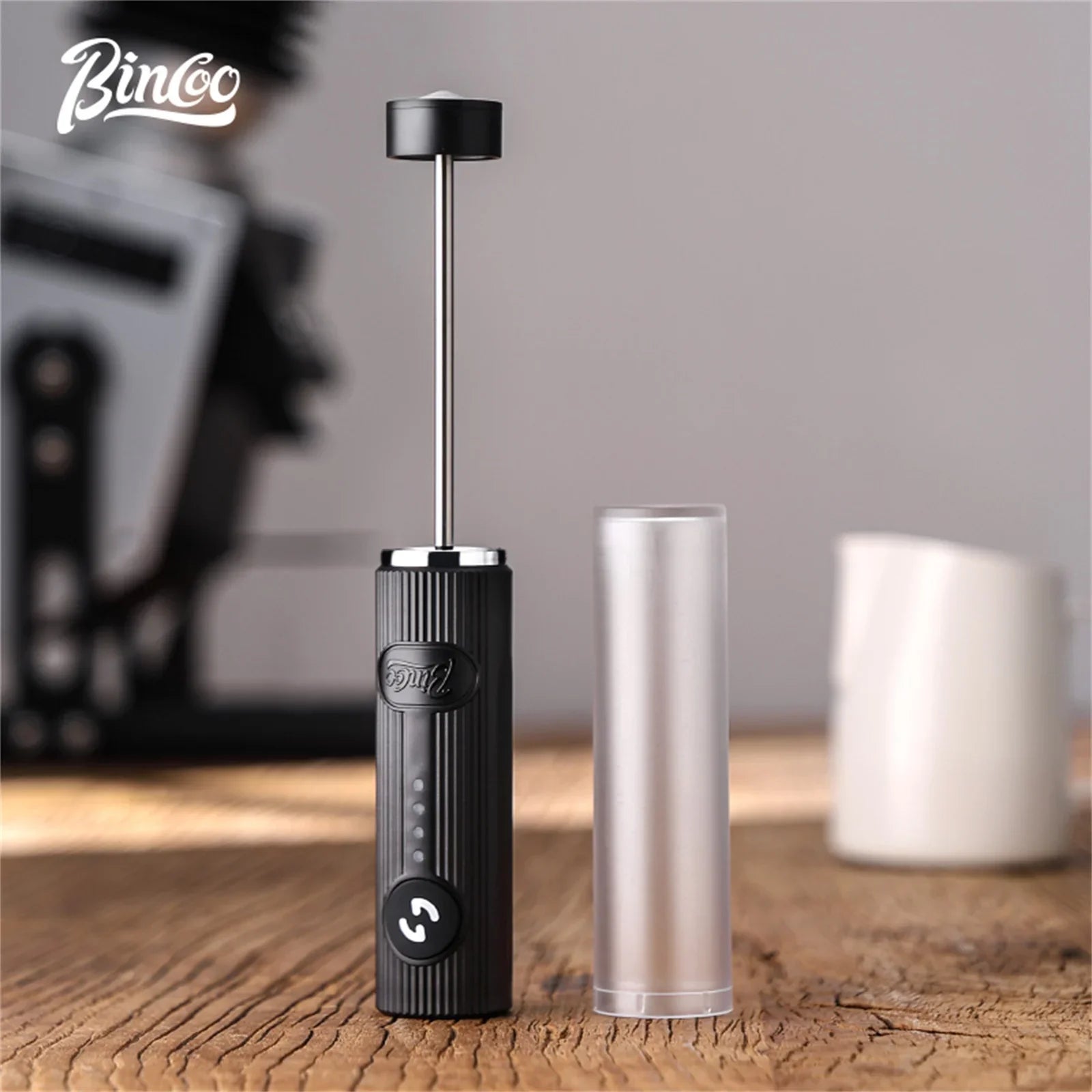 Bincoo Electric Coffee Whisk Milk Foamer Mini Blender Egg Beater Portable Stainless Steel Mixer Handle Stirrer for Cappuccino Cooking Clickngo24