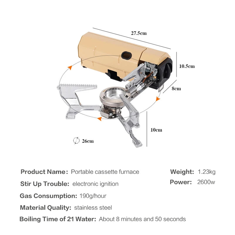 Portable Folding Camping Gas Stove Clickngo24