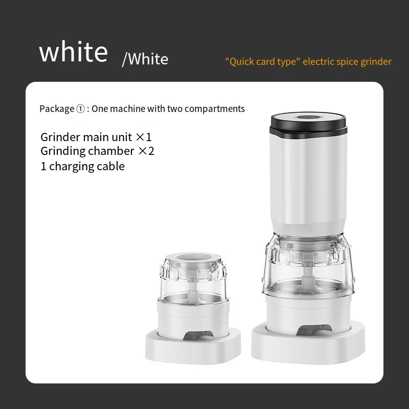 Rechargeable Electric Pepper Grinder And Salt Mill Set - Fast Grinding Coarse to Fine Adjustable Kitchen Gadget Essential Cooking Tools Clickngo24